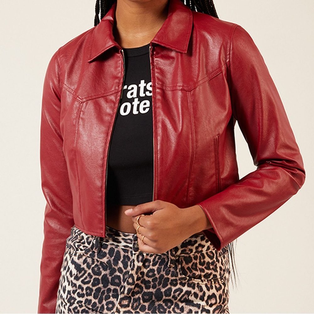 PacSun Faux Leather Western Jacket